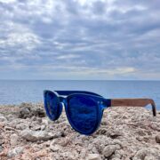 Gafas de sol Madera Deep Blue BBAMBÙS