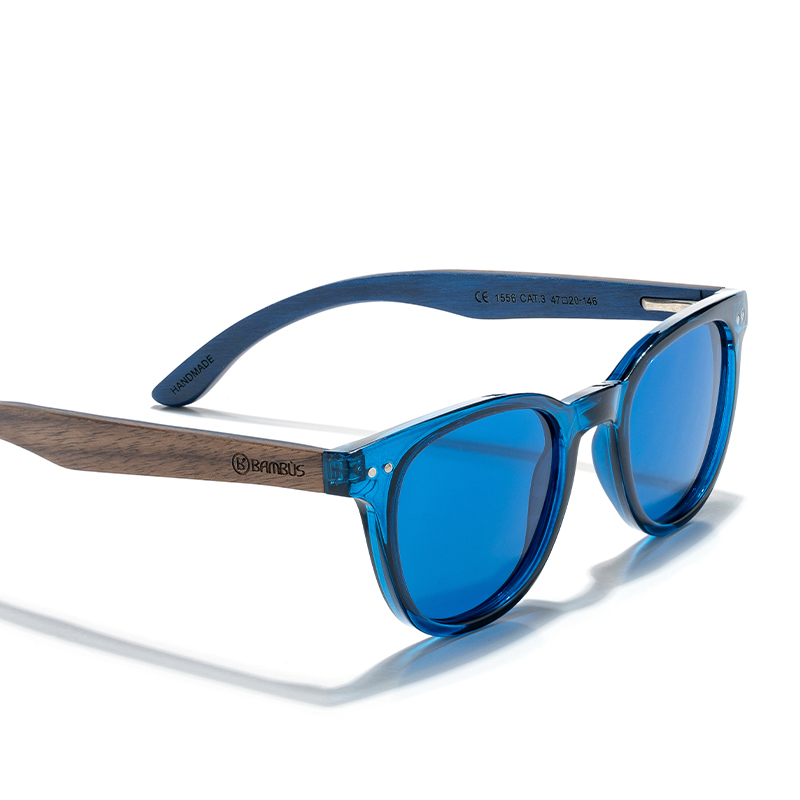 Gafas de sol Madera Deep Blue BBAMBÙS