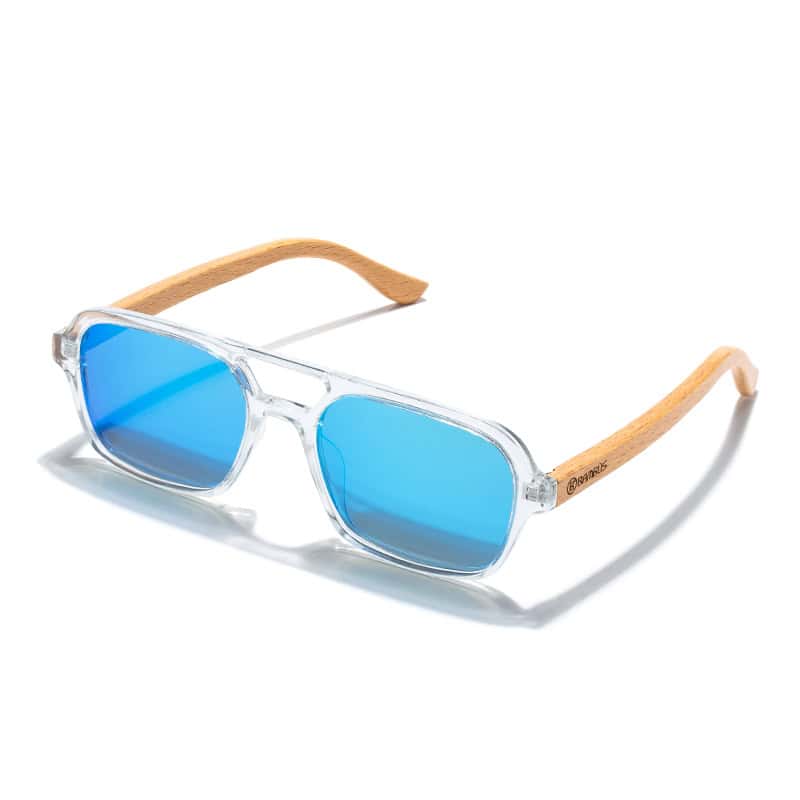 Gafas de sol Madera Crystal Blue BBAMBÙS