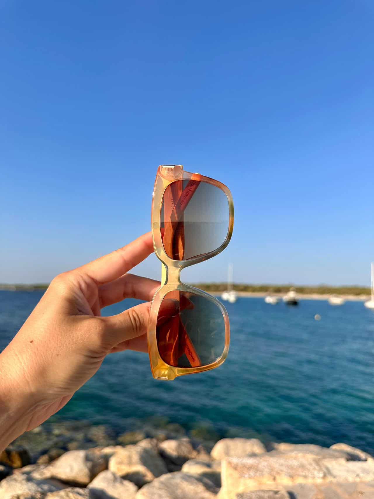 Gafas sol madera sunset